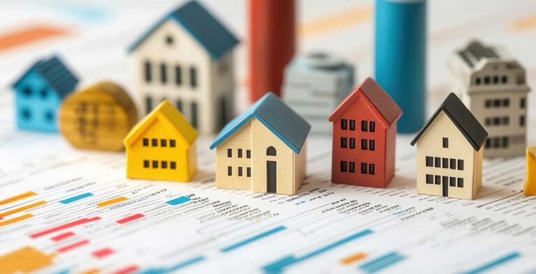 A couple reviews paperwork together at a kitchen table, preparing a home purchase offer.
